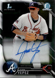 2016 Juan Yepez Bowman Chrome Prospect AUTOGRAPH ROOKIE AUTO RC #CPA-JY Atlanta Braves 1