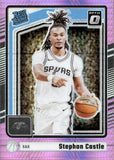 2024-25 Stephon Castle Donruss Optic RATED ROOKIE PINK HYPER PRIZM RC #254 San Antonio Spurs