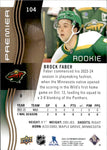 2023-24 Brock Faber Upper Deck Premier GOLD ROOKIE RC 45/65 #104 Minnesota Wild