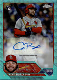 2023 Alec Burleson Topps Chrome AQUA WAVE REFRACTOR ROOKIE AUTOGRAPH 1/199 RC AUTO #AC-AB St. Louis Cardinals