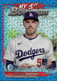 2024 Freddie Freeman Bowman Chrome MY 1ST BOWMAN BLUE MOJO REFRACTOR 89/150 #M1B-5 Los Angeles Dodgers