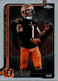 2025 Ja'Marr Chase Topps Chrome LIGHTBOARD LOGO REFRACTOR VARIATION SP! #58 Cincinnati Bengals