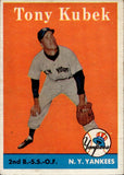 1958 Tony Kubek Topps #393 New York Yankees BV$40