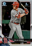 2018 Nolan Gorman Bowman Draft Chrome REFRACTOR 1ST BOWMAN #BDC-117 St. Louis Cardinals