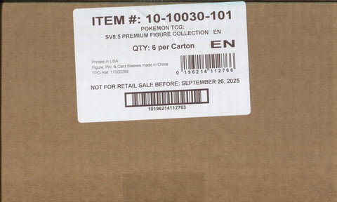 Pokemon Scarlet & Violet Prismatic Evolutions, 6 Premium Figure Collection Box Case