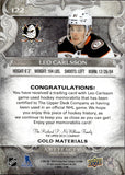 2024-25 Leo Carlsson Upper Deck Artifacts GOLD MATERIALS 48/199 JERSEY #122 Anaheim Ducks