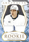 2023-24 Matthew Knies Upper Deck Artifacts ROOKIE MATERIALS DUAL JERSEY 331/599 RC #200 Toronto Maple Leafs