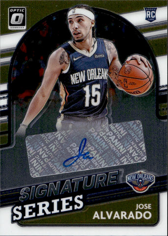 2021-22 Jose Alvarado Donruss Optic ROOKIE SIGNATURE SERIES AUTO AUTOGRAPH RC #SS-JA New Orleans Pelicans