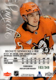 2025-26 Beckett Sennecke Fleer Flair FORECHECK ROOKIE 163/3490 RC #193 Anaheim Ducks