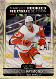 2021-22 Lucas Raymond OPC Platinum MARQUEE ROOKIES NEON YELLOW SURGE RC #286 Detroit Red Wings
