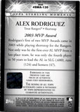 2007 Alex Rodriguez Topps Sterling STERLING MOMENTS AUTOGRAPH GAME-USED MEMORABILIA 10/10 AUTO JERSEY PATCH BAT #4SMA-135 Texas Rangers
