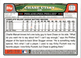 2008 Chase Utley Topps Chrome COPPER REFRACTOR 343/599 #123 Philadelphia Phillies