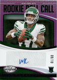 2024 Malachi Corley Panini Certified ROOKIE ROLL CALL PURPLE AUTOGRAPH 9/10 RC AUTO #RRC-MCY New York Jets