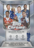 2025-26 Topps UEFA Club Competitions Chrome Soccer Blaster, Box