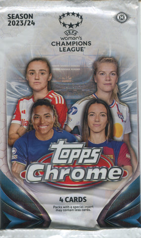 2023-24 Topps UEFA Women's Champions League Chrome Soccer, Hobby Pack