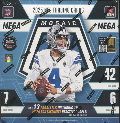 2025 Panini Mosaic Football, Mega Box (Reactive Purple)