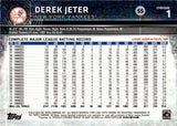 2015 Derek Jeter Topps Chrome PINK REFRACTOR #1 New York Yankees