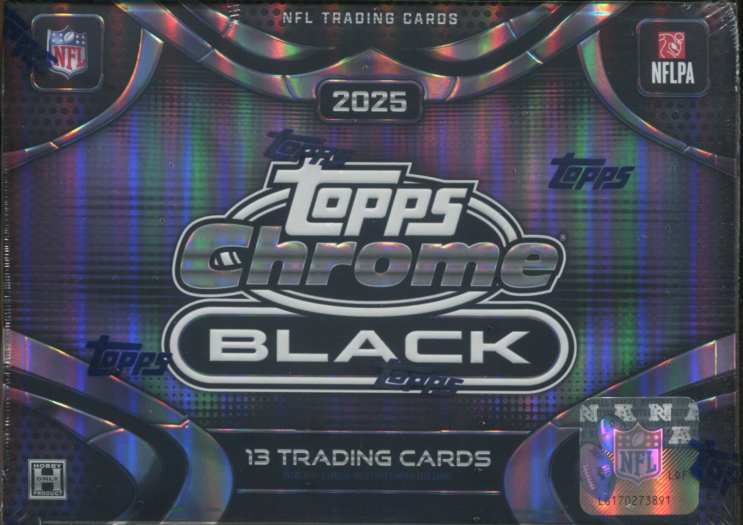 Topps Chrome Black 2025 13枚入り 2025 Topps Chrome Black Football Hobby, Box *RELEASES 7/10*