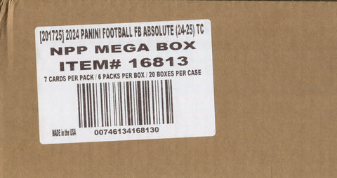 2024 Panini Absolute Football Mega, 20 Box (Black Parallels) Case