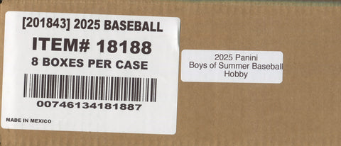 2025 Panini Boys of Summer Baseball Hobby, 8 Box Case *RELEASES 8/27*