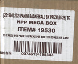2025-26 Panini Prizm Basketball Mega, 20 Box Case (Red Ice Prizms)