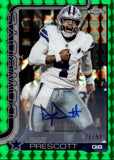 2025 Dak Prescott Topps Chrome GREEN GEOMETRIC REFRACTOR AUTOGRAPH 77/99 AUTO #BA-DP Dallas Cowboys