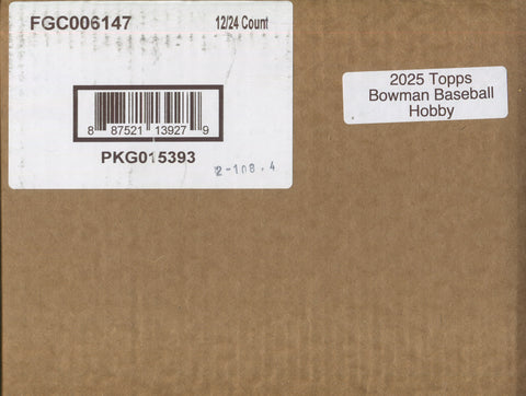 2025 Bowman Baseball Hobby, 12 Box Case *RELEASES 5/7*