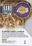 2022-23 Kareem Abdul-Jabbar Panini Crown Royale HAND CRAFTED RED 28/49 #3 Los Angeles Lakers