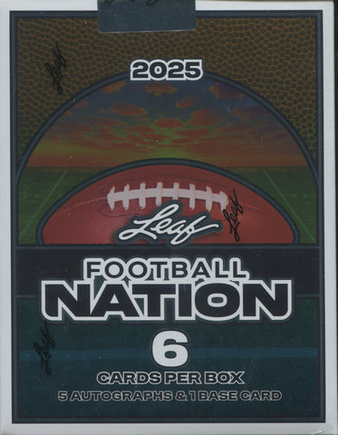 2025 Leaf Football Nation Hobby, Box *RELEASES 11/21*