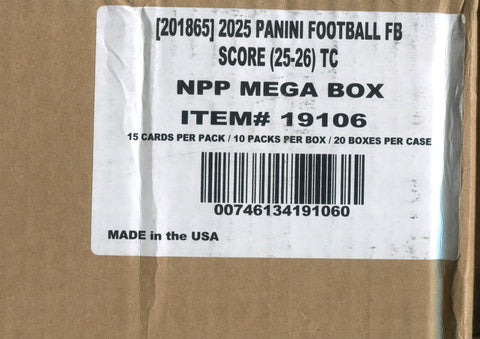2025 Panini Score Football Mega, 20 Box Case
