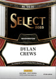 2025 Dylan Crews Panini Select BLUE PULSAR PRIZM SIGNATURES ROOKIE AUTOGRAPH RC AUTO #SIG-DC Washington Nationals