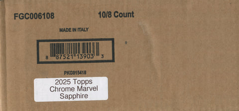 2025 Topps Marvel Chrome Sapphire Edition, 10 Box Case