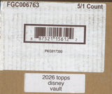 *LAST CASE* 2026 Topps Disney Vault Hobby, 5 Box Case