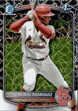 2025 Rainiel Rodriguez Bowman Chrome Prospects 1ST BOWMAN LASER REFRACTOR #BCP-200 St. Louis Cardinals 2
