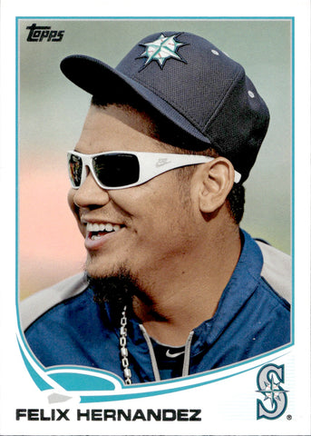 2013 Felix Hernandez Topps WEARING SUNGLASSES SP PHOTO VARIATION #34 Seattle Mariners