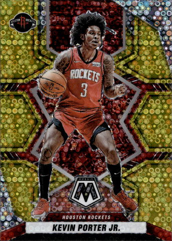 2021-22 Kevin Porter Jr. Panini Mosaic Fast Brk GOLD DISCO SP 04/10 #40 Houston Rockets