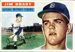 1956 Jim Brady Topps ROOKIE RC #126 Detroit Tigers BV $15