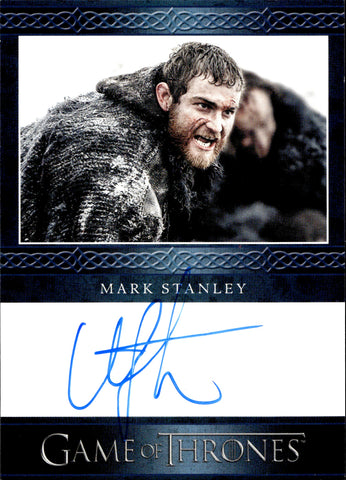2022 Mark Stanley as Grenn Rittenhouse Game of Thrones The Complete Series Volume 2 BLUE AUTO AUTOGRAPH #_MAST 2