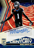 2025 Maxwell Hairston Panini Donruss Elite TURN OF THE CENTURY AUTOGRAPH RED ROOKIE 2/75 AUTO RC #TOC-MHA Buffalo Bills