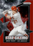 2020 Mike Trout Panini Prizm STAR GAZING RED PRIZM #SG-1 Los Angeles Angels