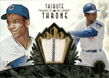 2014 Ernie Banks Topps Tribute TRIBUTE TO THE THRONE GAME-USED MEMORABILIA 17/99 #THRONE-EB Chicago Cubs HOF