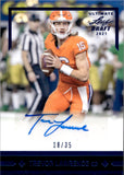 2021 Trevor Lawrence Leaf Ultimate Draft GOLD LEAF ROOKIES BLUE AUTOGRAPH AUTO RC 18/35 #GLR-TL1 Clemson Tigers Jacksonville Jaguars