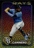 2024 Junior Caminero Topps SERIES TWO SUMMER HOLIDAY FOIL ROOKIE RC #628 Tampa Bay Rays