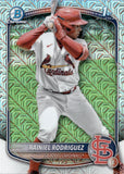 2025 Rainiel Rodriguez Bowman Chrome Prospects 1ST BOWMAN MOJO REFRACTOR #BCP-200 St. Louis Cardinals 12
