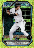 2026 Aiva Arquette Bowman Chrome Prospects 1ST BOWMAN YELLOW MOJO REFRACTOR 17/75 #BCP-40 Miami Marlins