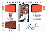 2020 Jerry Jeudy Panini Absolute ROOKIE PREMIERE AUTOGRAPH 72/199 JERSEY PATCH FOOTBALL #207 Denver Broncos