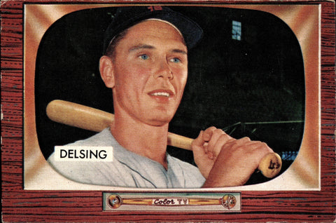 1955 Jim Delsing Bowman #244 Detroit Tigers BV $20