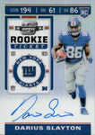 2019 Darius Slayton Panini Contenders Optic ROOKIE TICKET AUTOGRAPH AUTO RC #108 New York Giants