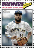 2026 Jackson Chourio Topps Heritage DECKLE EDGE #272 Milwaukee Brewers