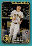 2024 Jackson Merrill Topps Chrome Update AQUA REFRACTOR ROOKIE 63/199 RC #USC57 San Diego Padres